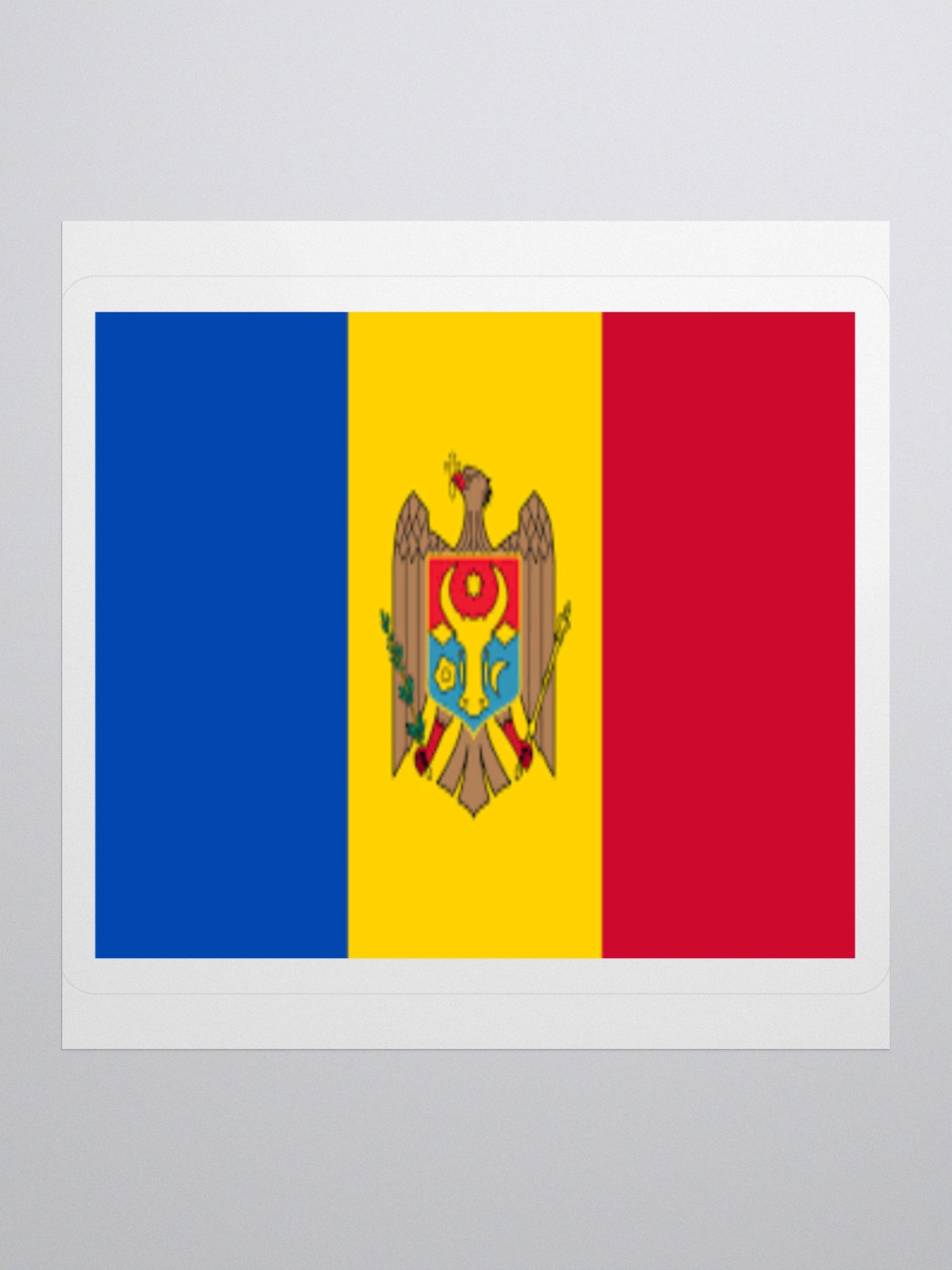 Moldova National Flag Sticker - Exclusive Vinyl Design, Multiple Sizes product image (2)