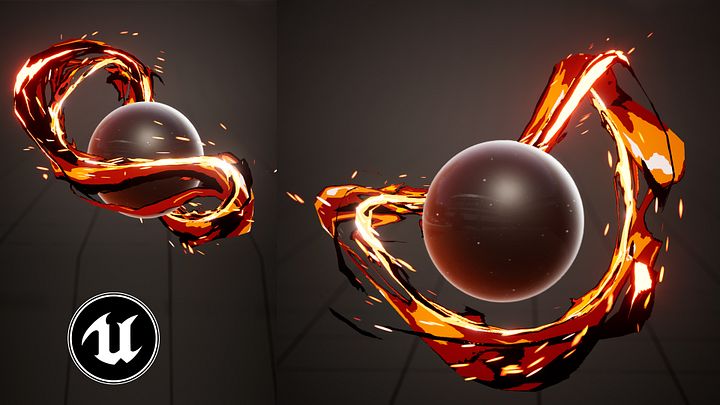 Stylized Fire Ring in Unreal Engine 5.4 Niagara | Download Files product image (1)