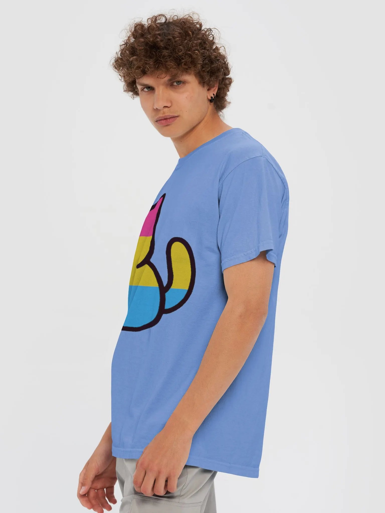 Pansexual Pride Kitty Man's Shirt product image (81)