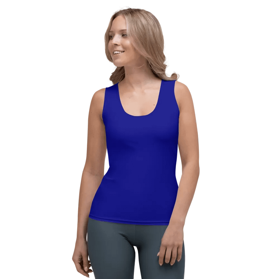 Plain Color Navy Blue Tank Top product image (1)