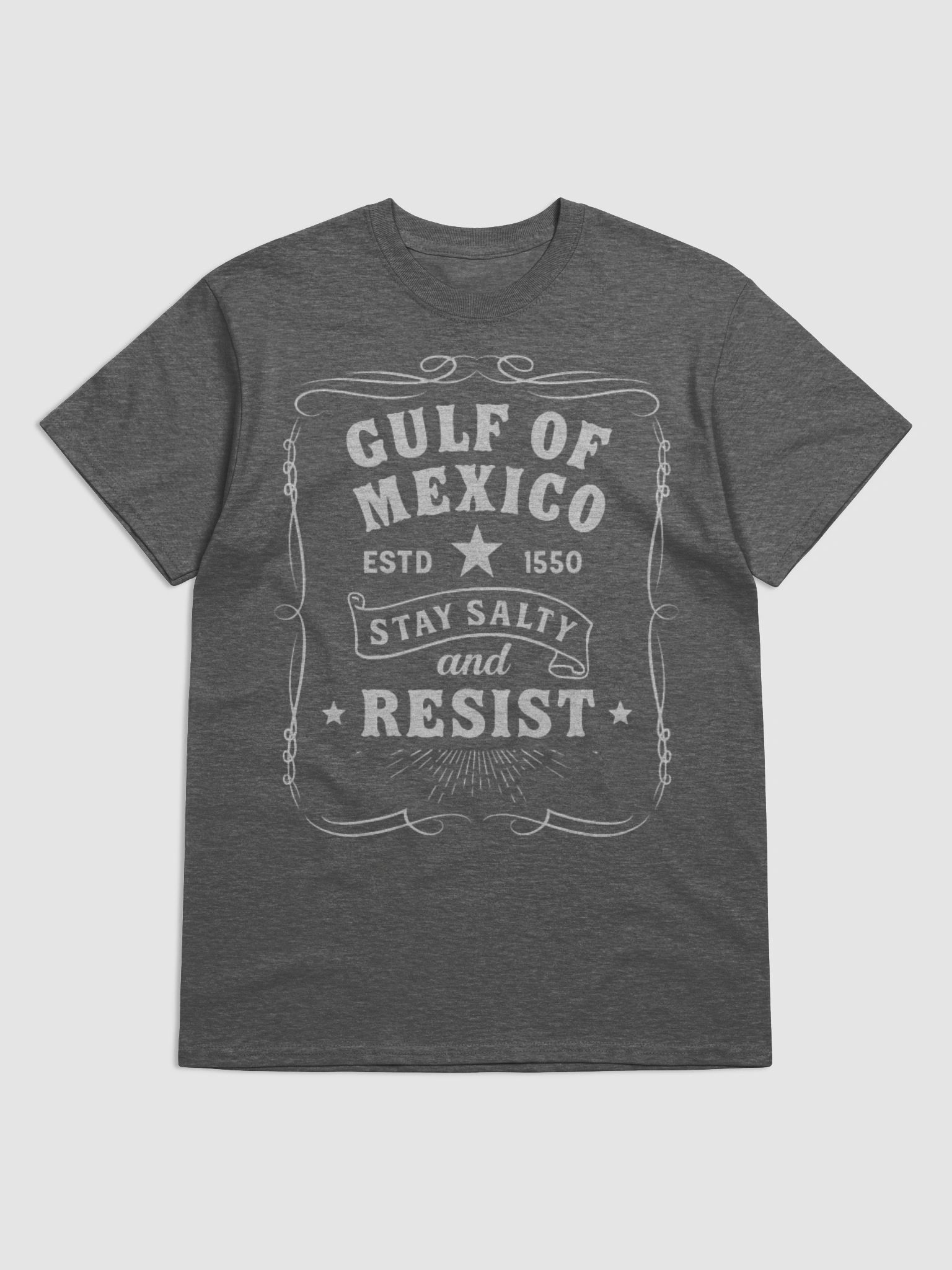 Gulf of Mexico ESTD 1550 – Stay Salty and Resist T-Shirt product image (1)