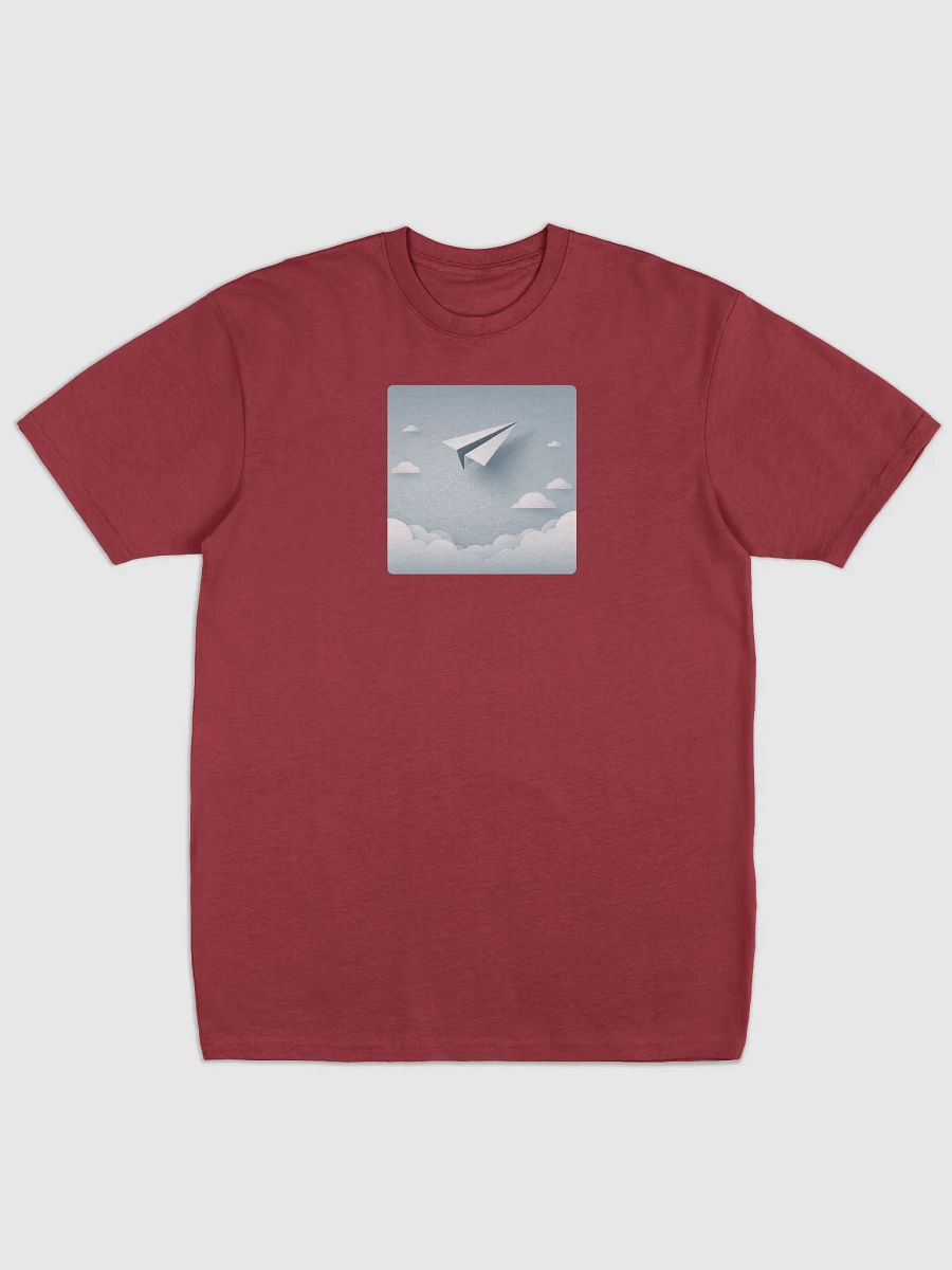Skyward Soar Cotton Tee | AI design paper airplane product image (6)