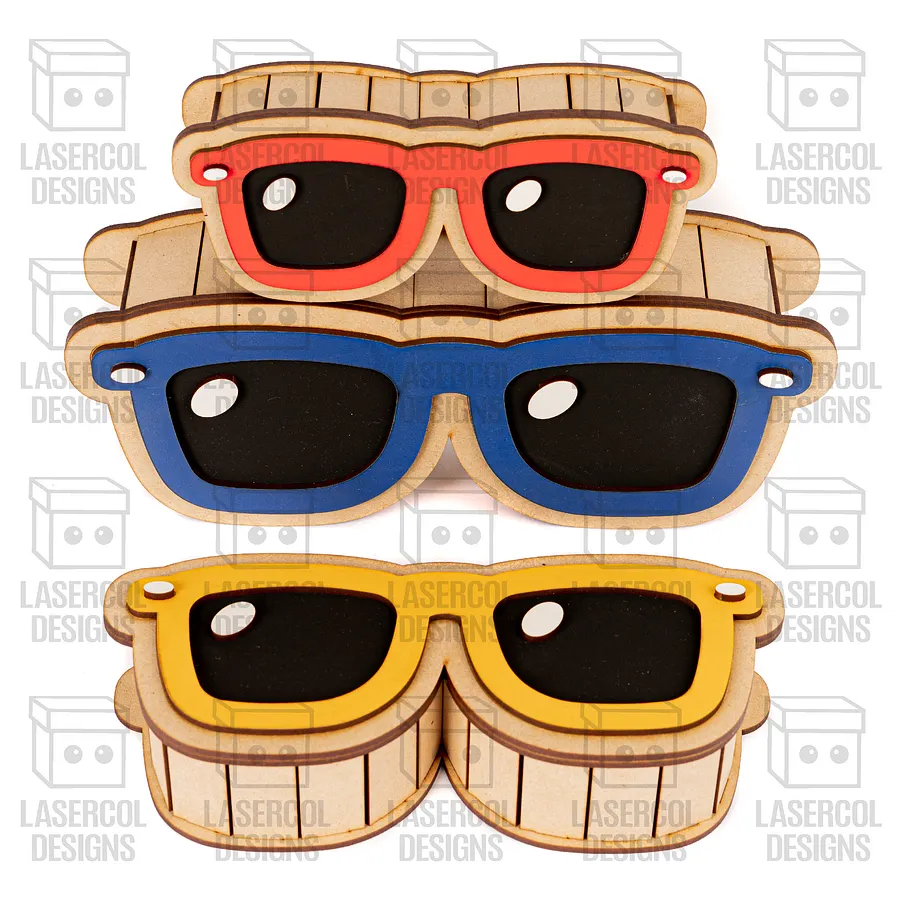 Glasses Shaped Boxes Set 1 (3 Sizes) - Laser Cut Files product image (3)