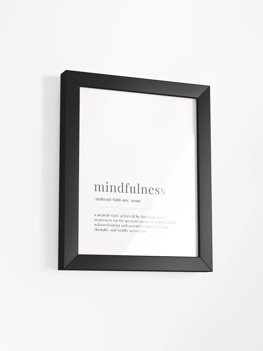 Mindfulness Definition Framed Print product image (2)