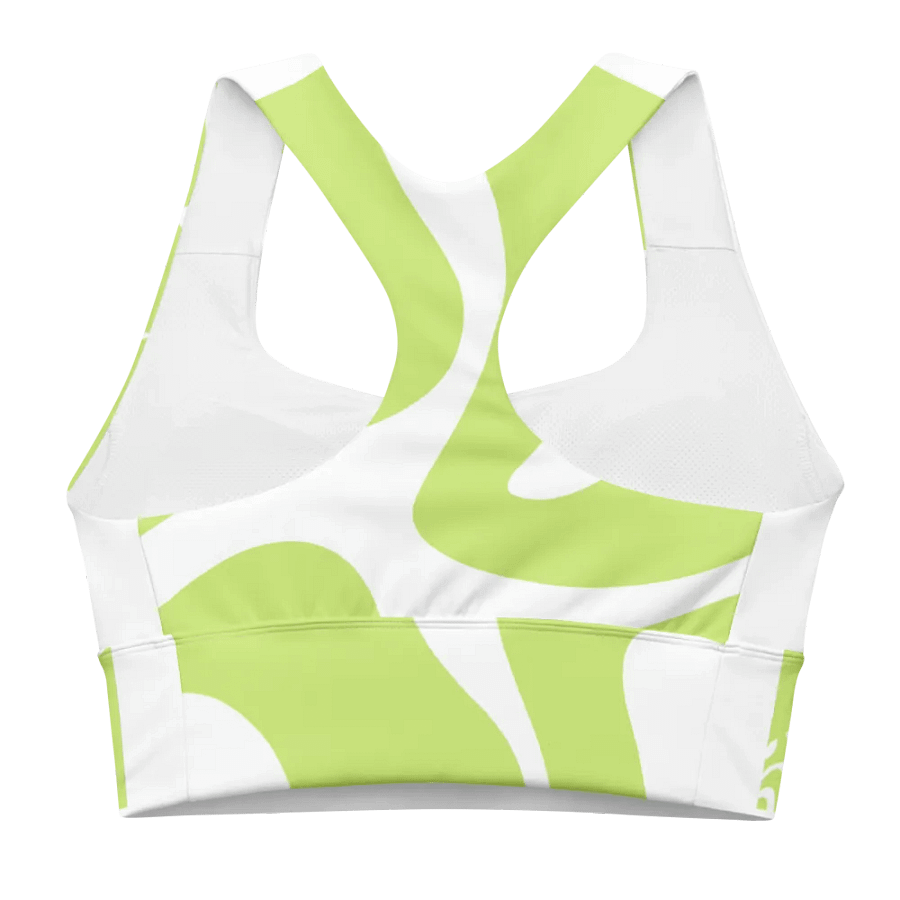 Woman Active Wear Recycled Longline Sports Bra Green Abstract product image (2)