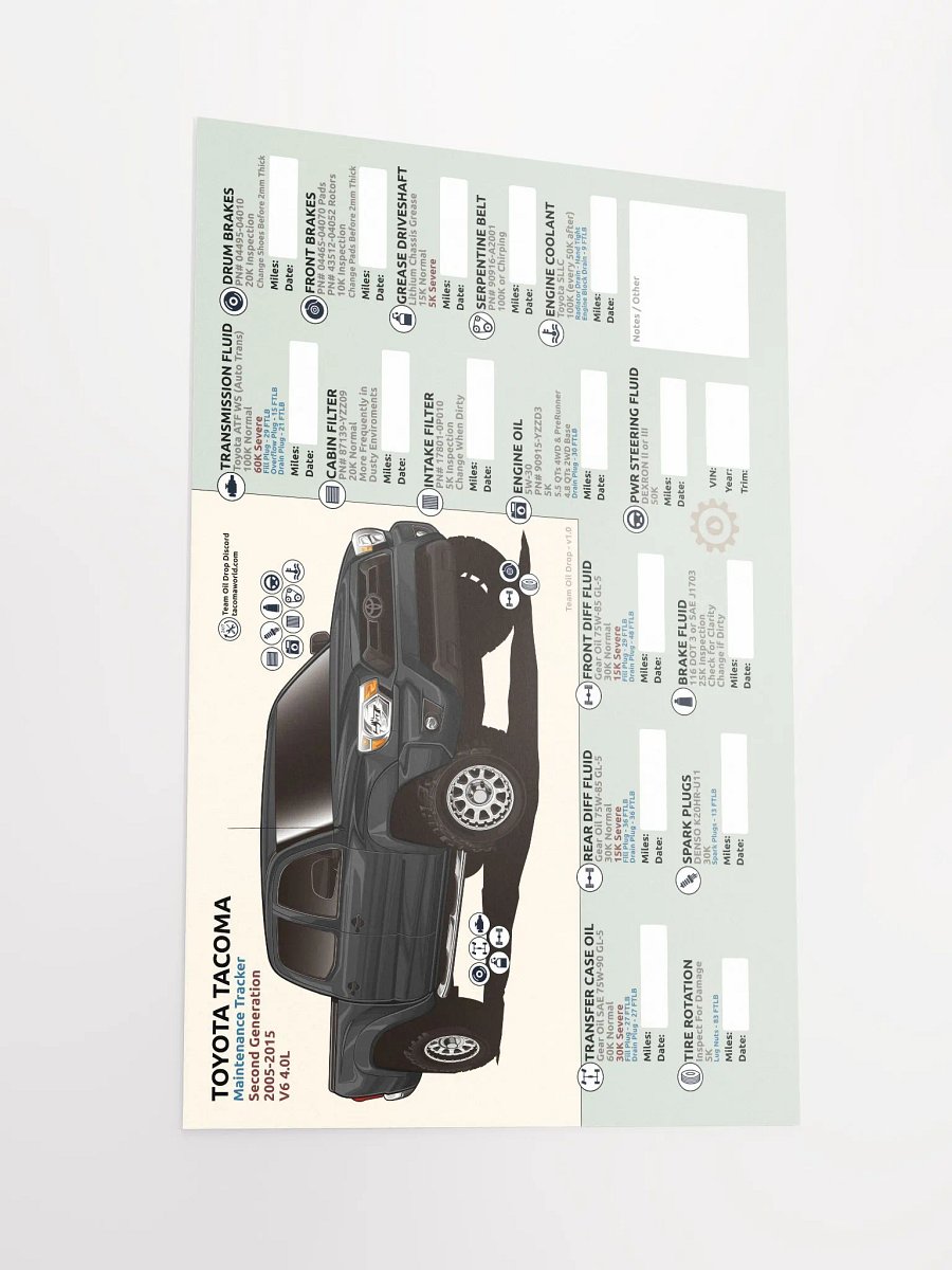 2nd GEN MAINTENANCE TRACKER V1.0 - Black product image (3)