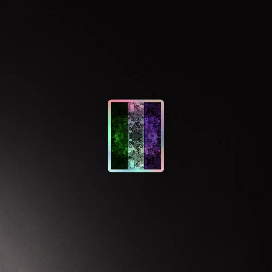 Genderqueer Pride Flag Sticker (Textured Variation) product image (4)
