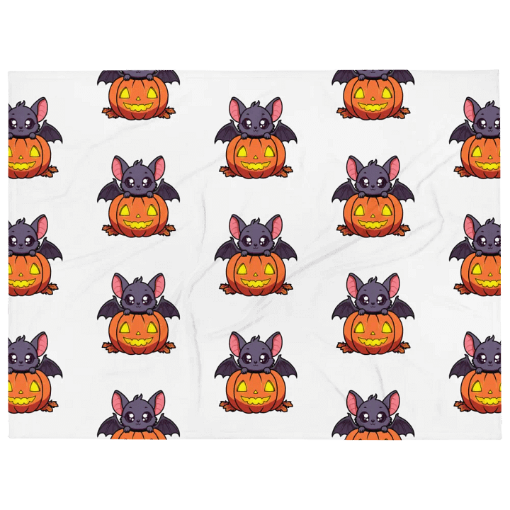 Glowing Halloween Bats Throw Blanket product image (1)