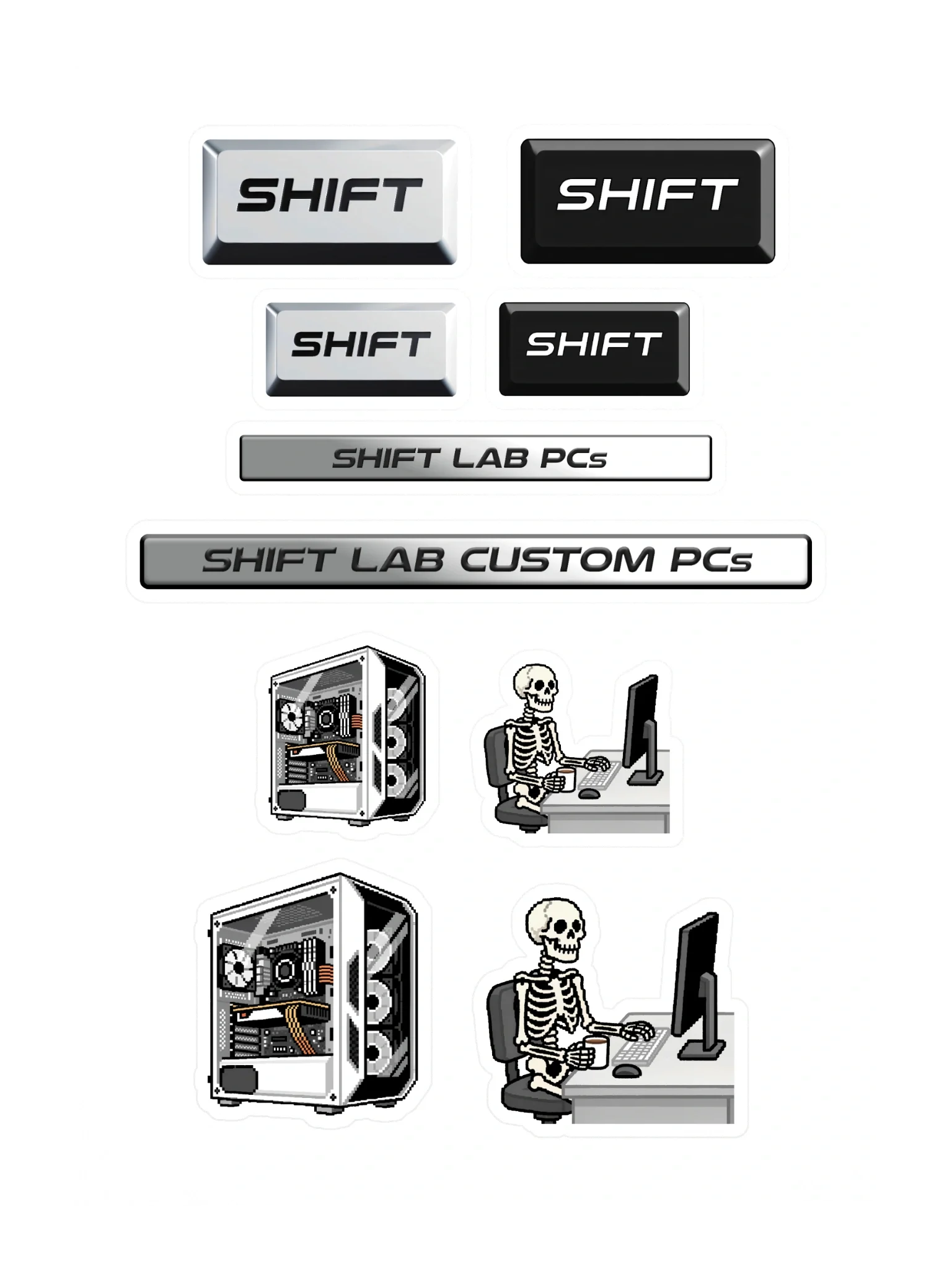 Shift B&W Sticker Sheet product image (3)