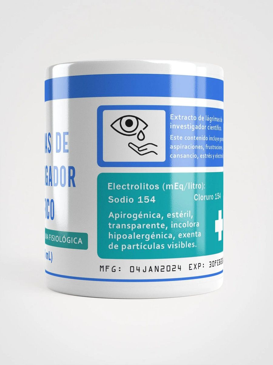 "Lágrimas de investigador científico" (SPANISH) Ceramic mug product image (4)