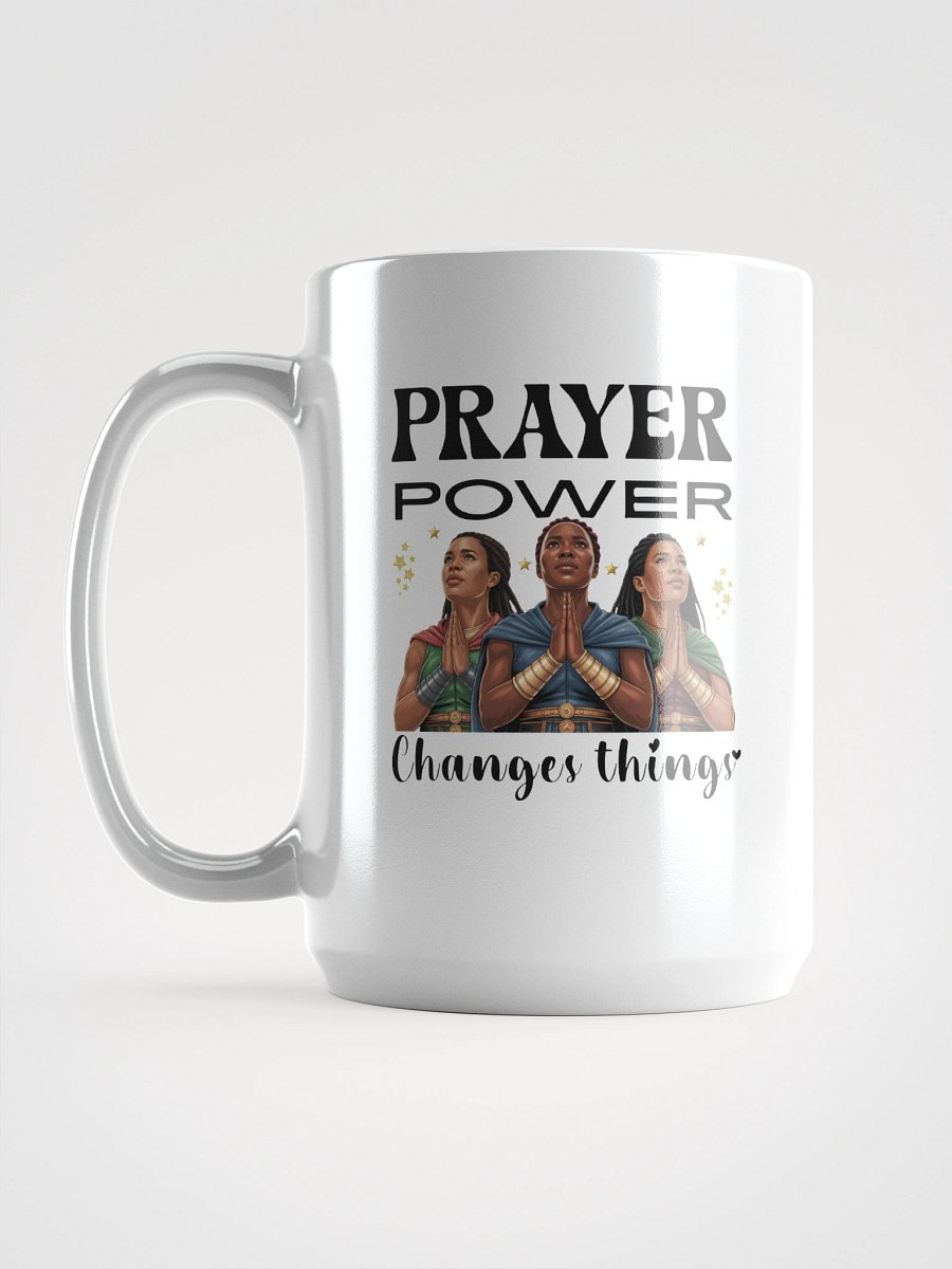 Prayer Power Changes Things, Christian Glossy White Ceramic mug. product image (6)