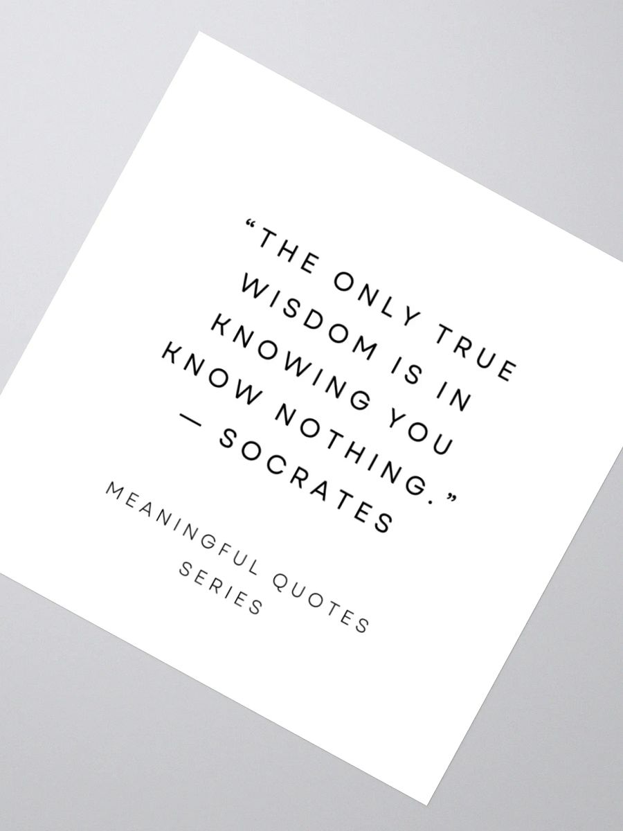Wisdom in Stickers: Socrates Quote product image (3)