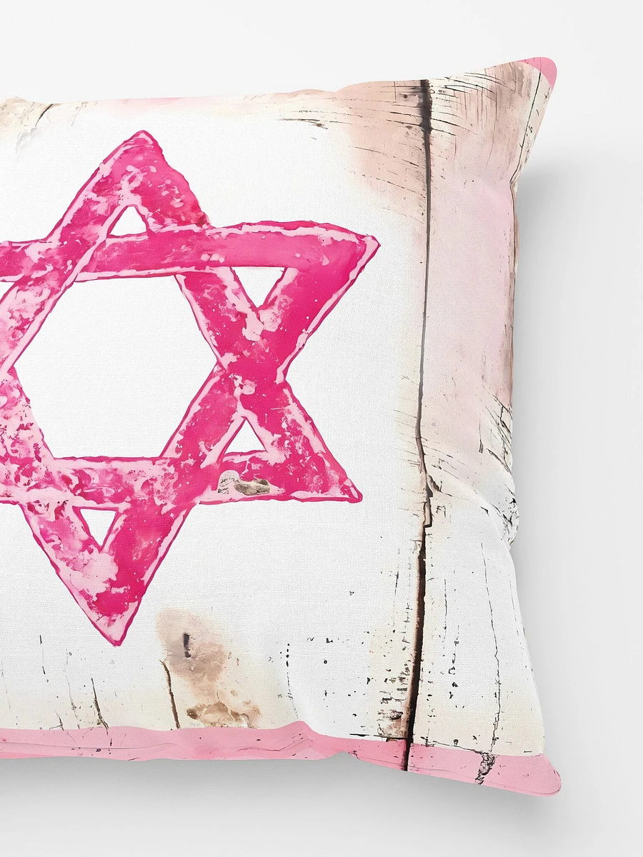 Shabby Chic Pink Star of David Pillow product image (3)