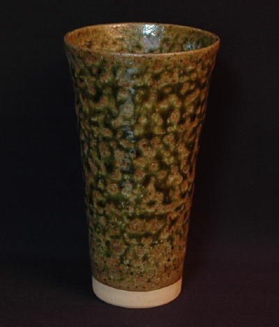 Ceramic Japanese Beer Glass - Green Glaze Biru Gurasu product image (2)