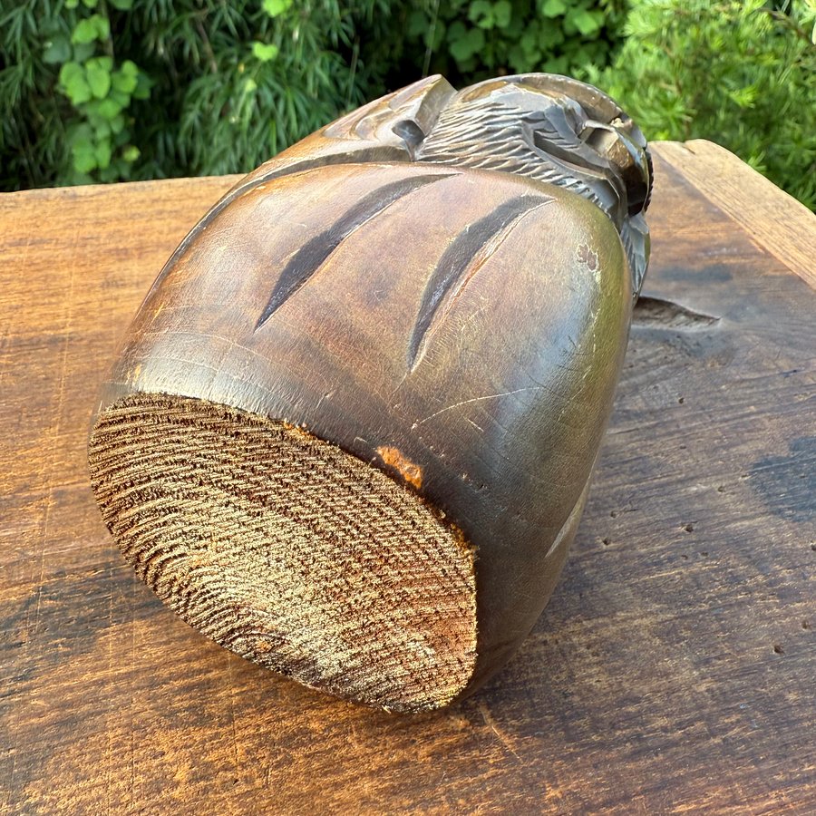🎎 Large Hand-Carved Daruma Figure – Solid Wood Folk Craft, c. 1970s–1980s – Japan Antique Roadshow product image (4)