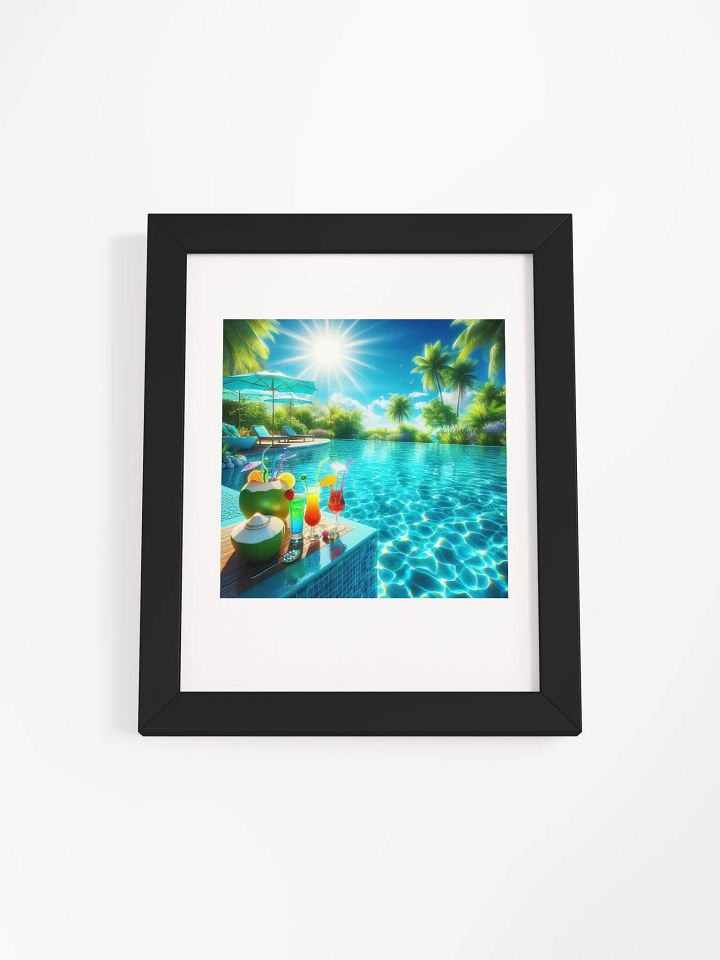 Vibrant Ayous Wood Framed Matte Poster | Ai Design product image (3)