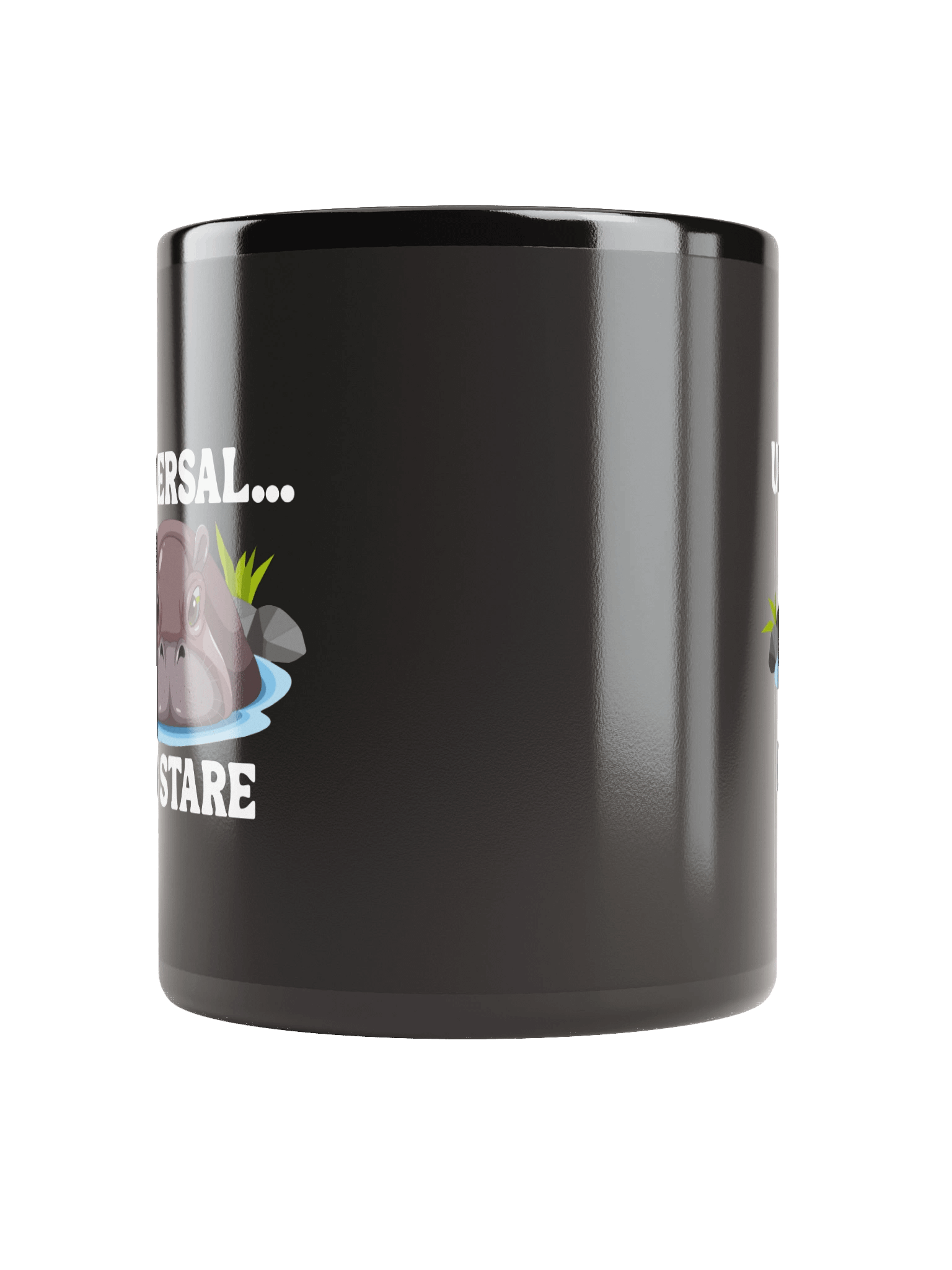 "Universal...Dad Stare" Hippo Limited Black Glossy Mug product image (9)
