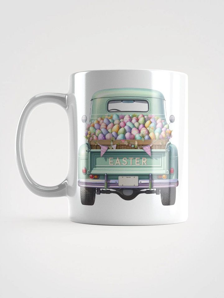 Green Pastel Easter Truck - White Mug product image (2)