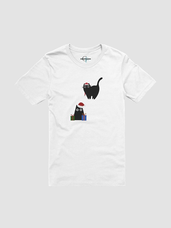 Christmas Cats Duo T-Shirt, Black Cat Christmas product image (1)