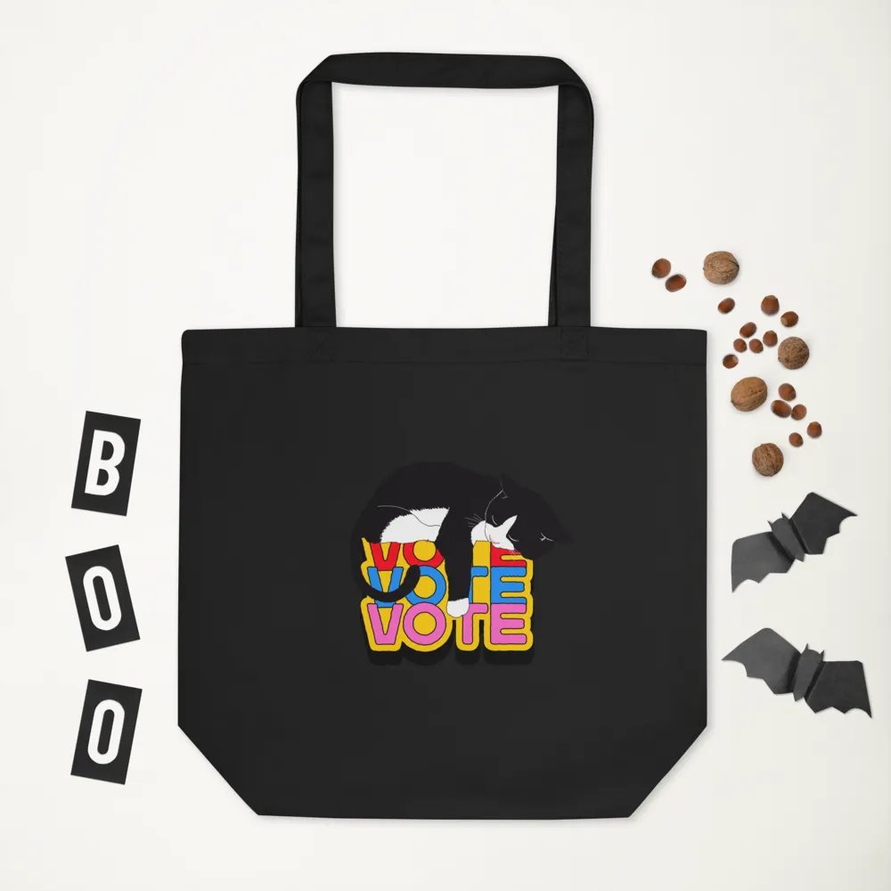 Slumbering Cat Vote Tote Bag product image (5)