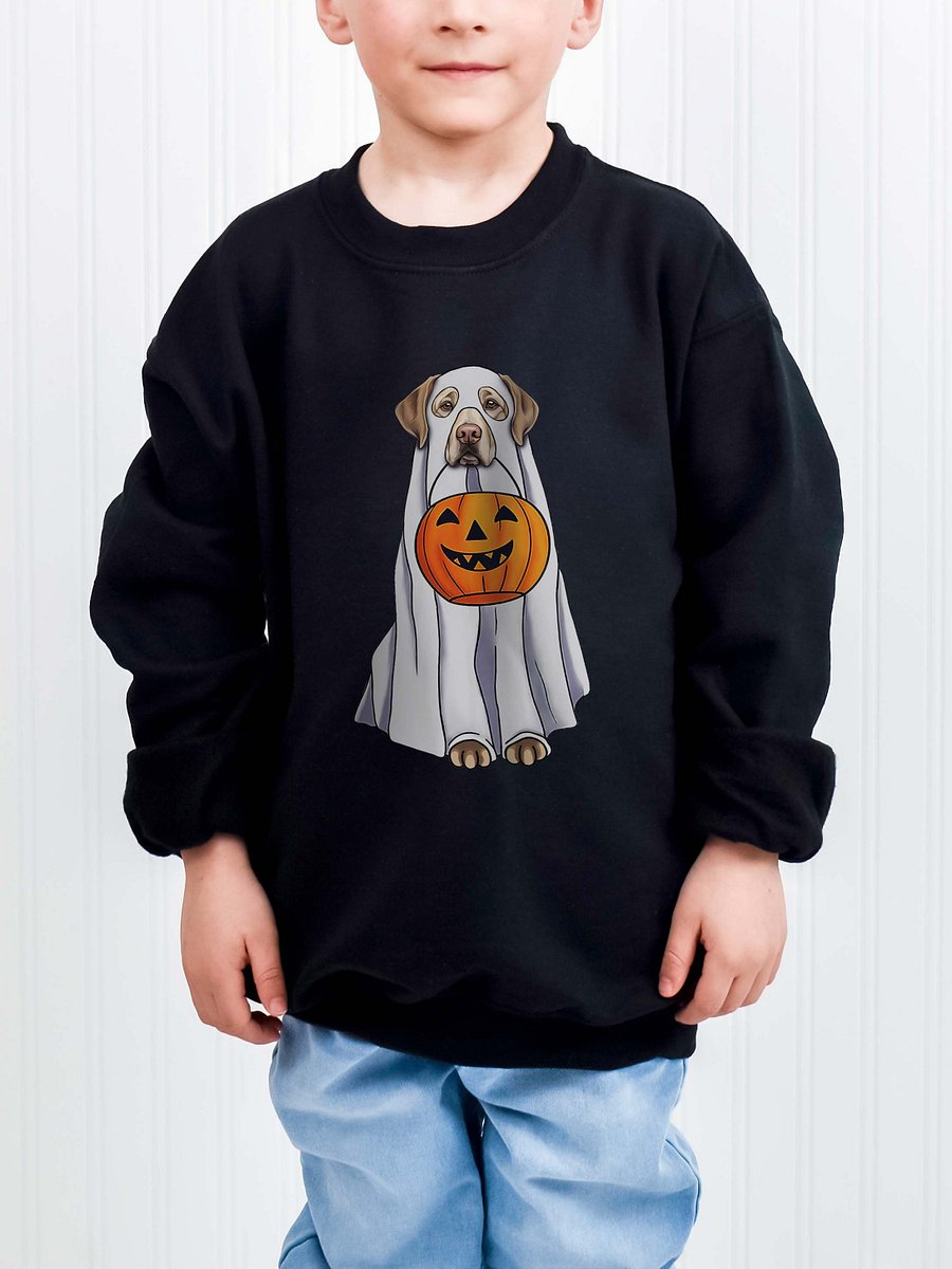 Halloween Labrador Retriever(Yellow) Youth Sweatshirt product image (1)