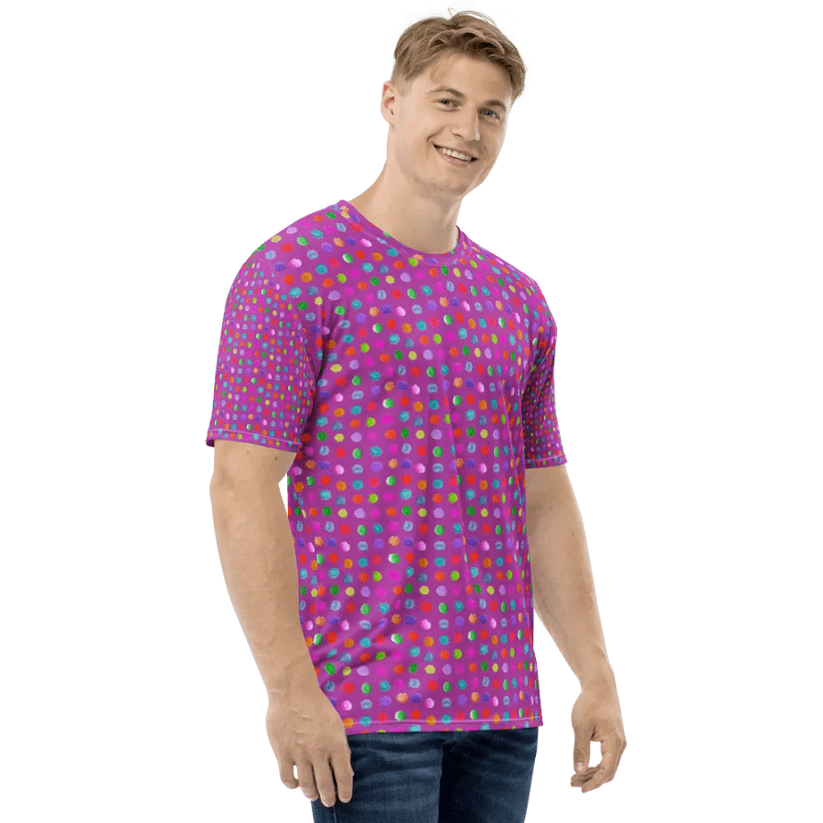 T shirt all over print watercolor dots product image (4)