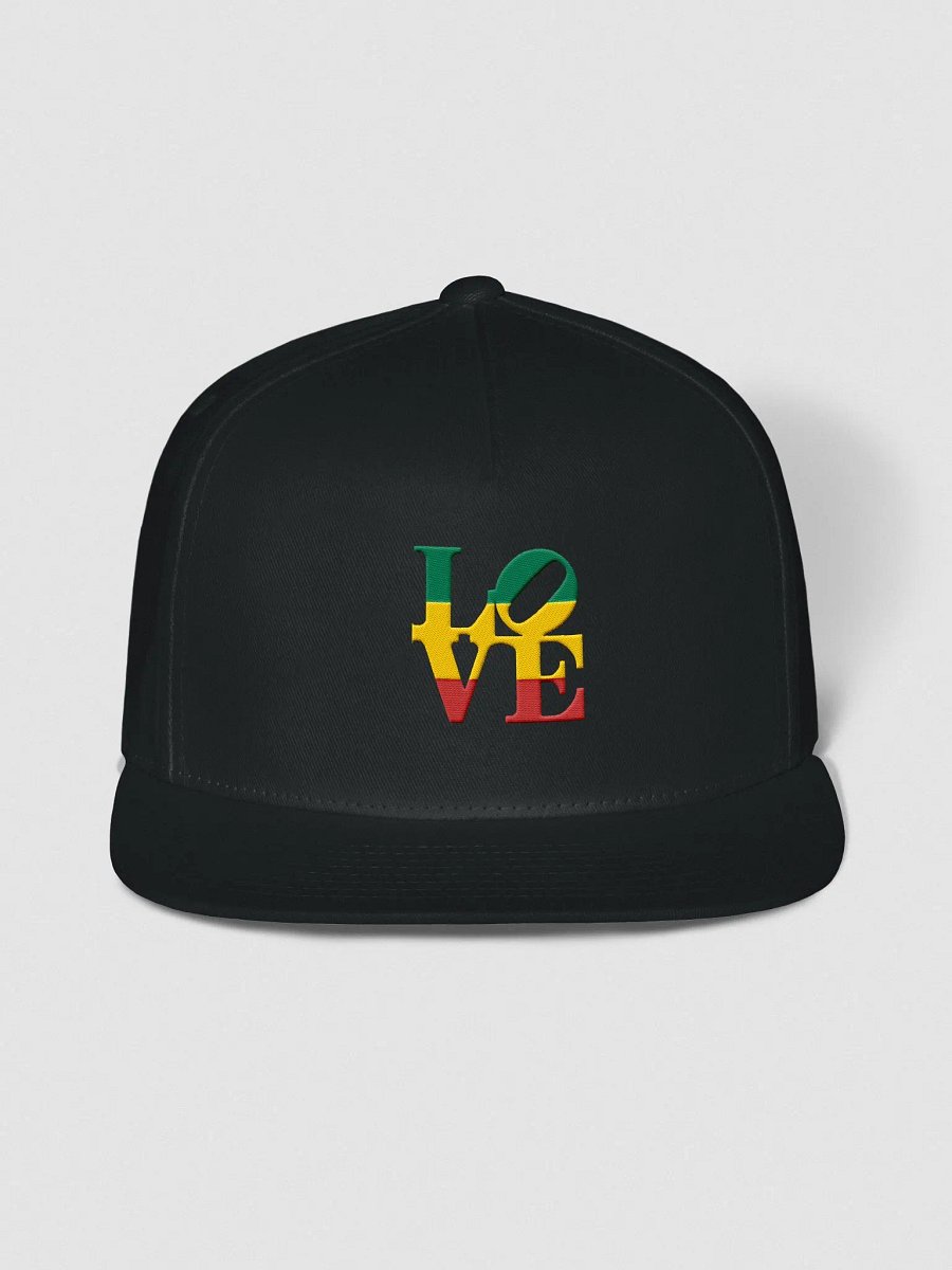 Rasta Love Cotton Twill Flat Bill Cap product image (1)