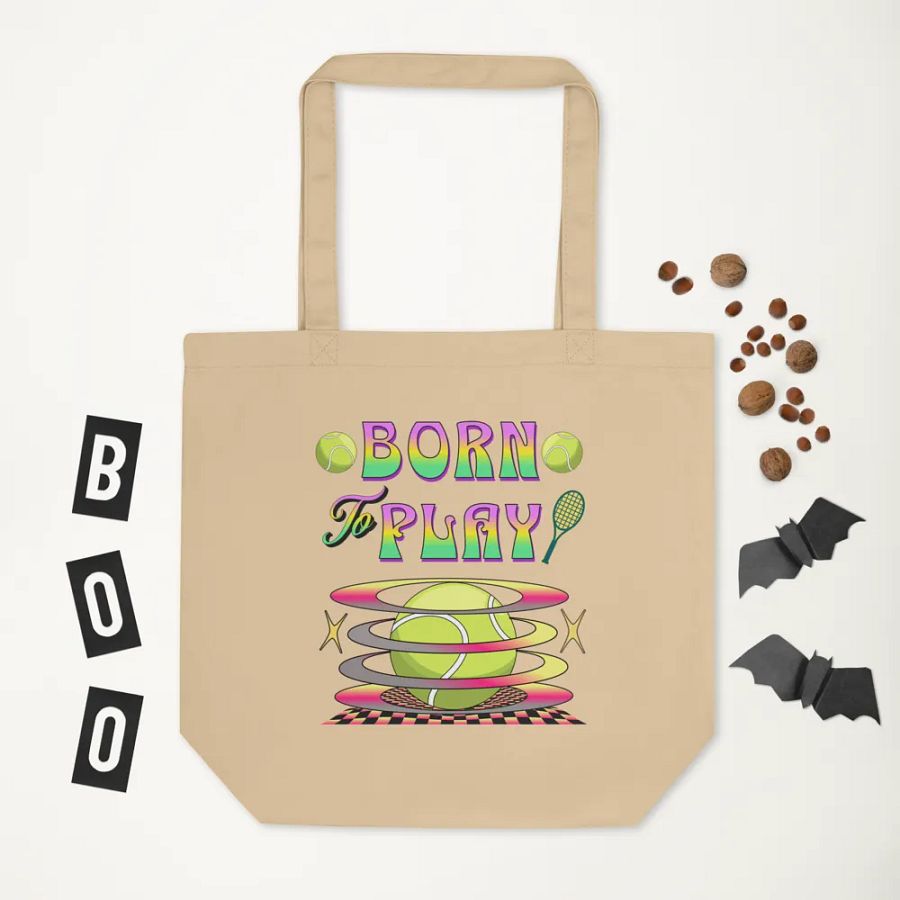 Born to Play Tennis Eco Tote product image (5)
