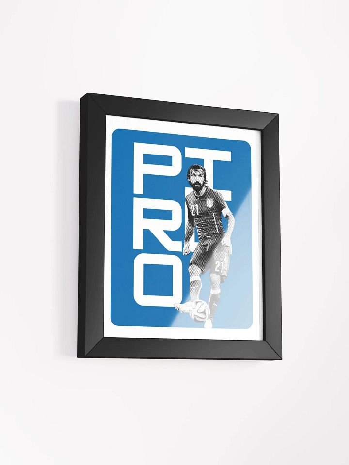 Andrea Pirlo BW Italy Name Art Framed Print product image (1)