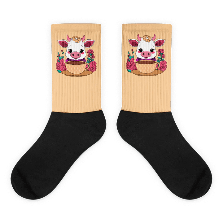Coffee Break Cow Socks product image (2)