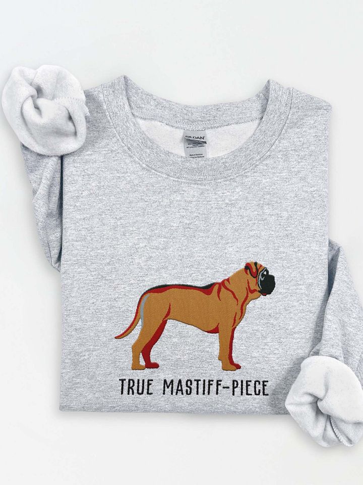 True Mastiff-Piece Sweatshirt (Embroidered) of an English Mastiff product image (1)