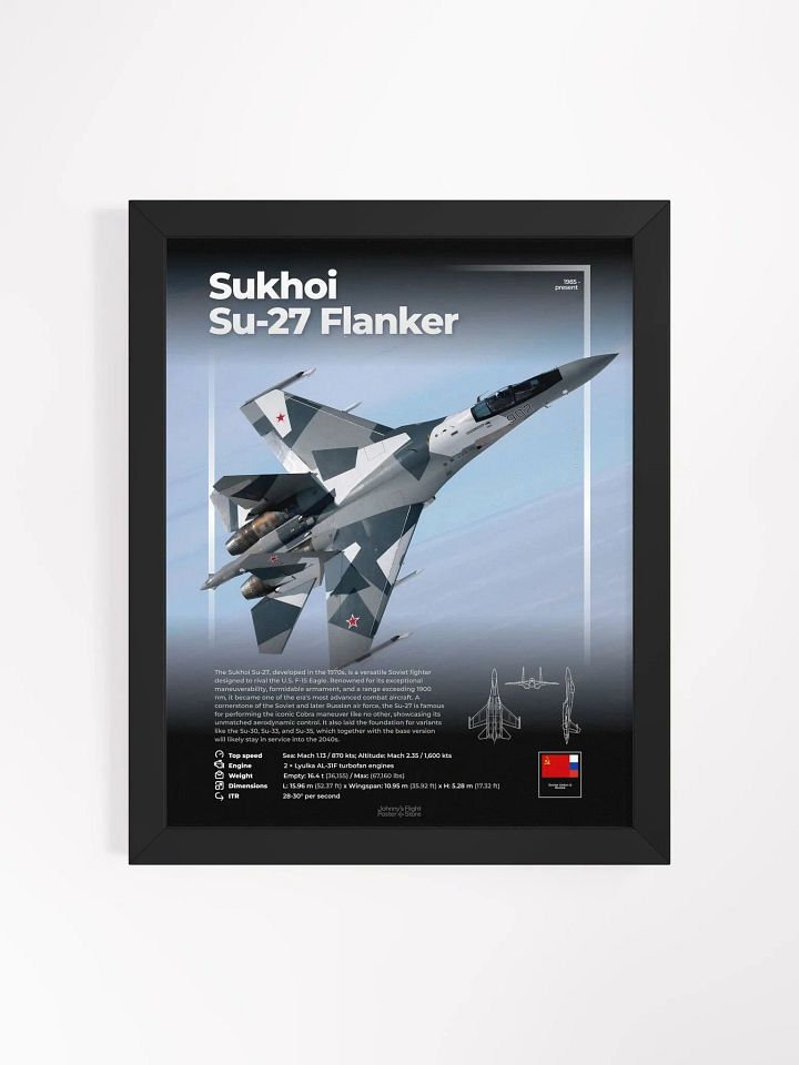Sukhoi Su-27 Flanker Aviation Spec Poster product image (1)