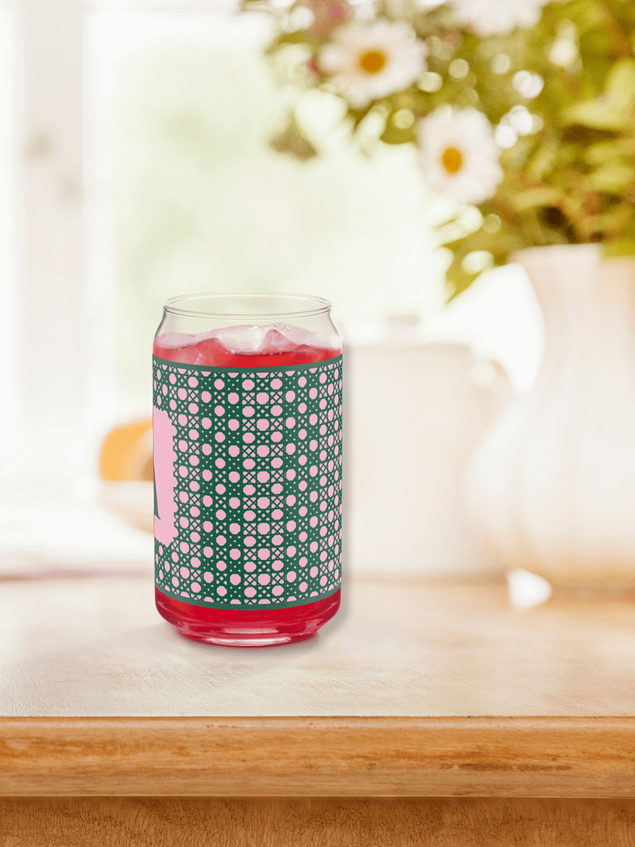 Verdant Garden Monogram A Can-Shaped Glass product image (9)