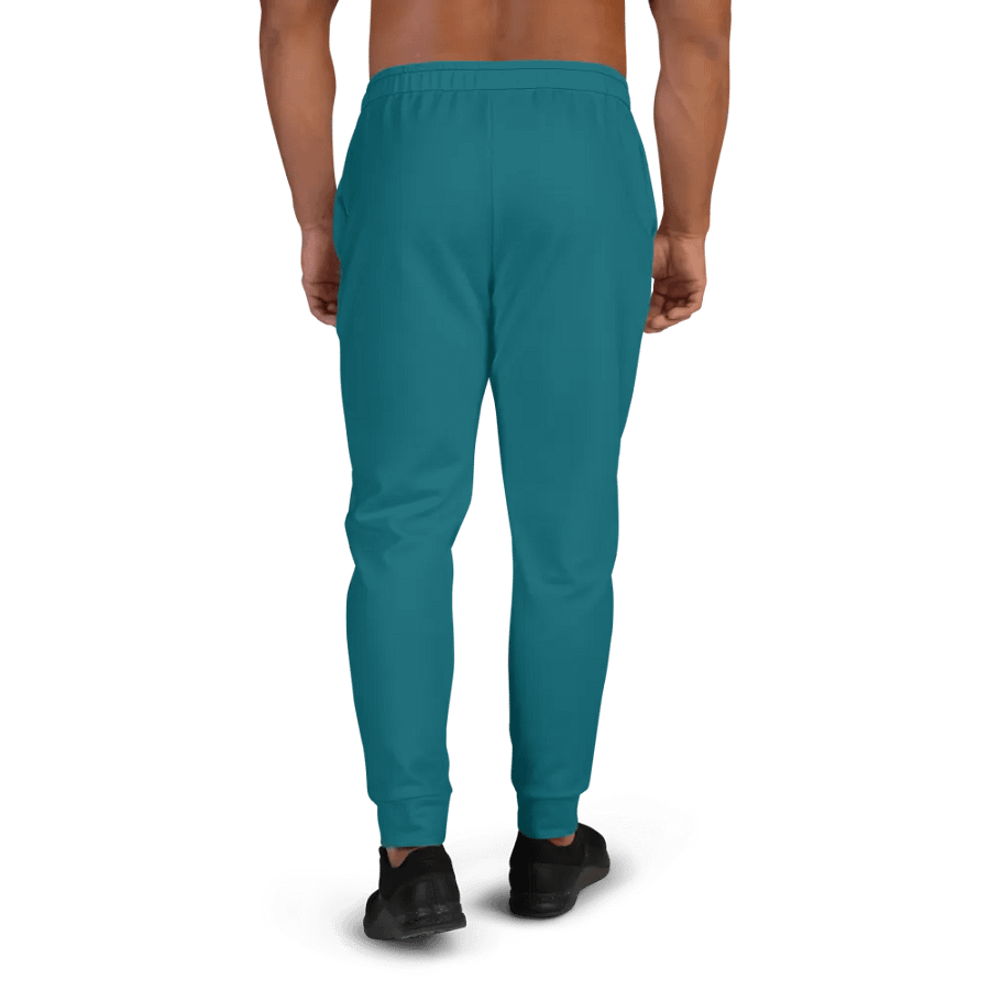 Plain Teal Blue True Summer Recycled Polyester Premium Men's Joggers by Treasure Pie product image (4)
