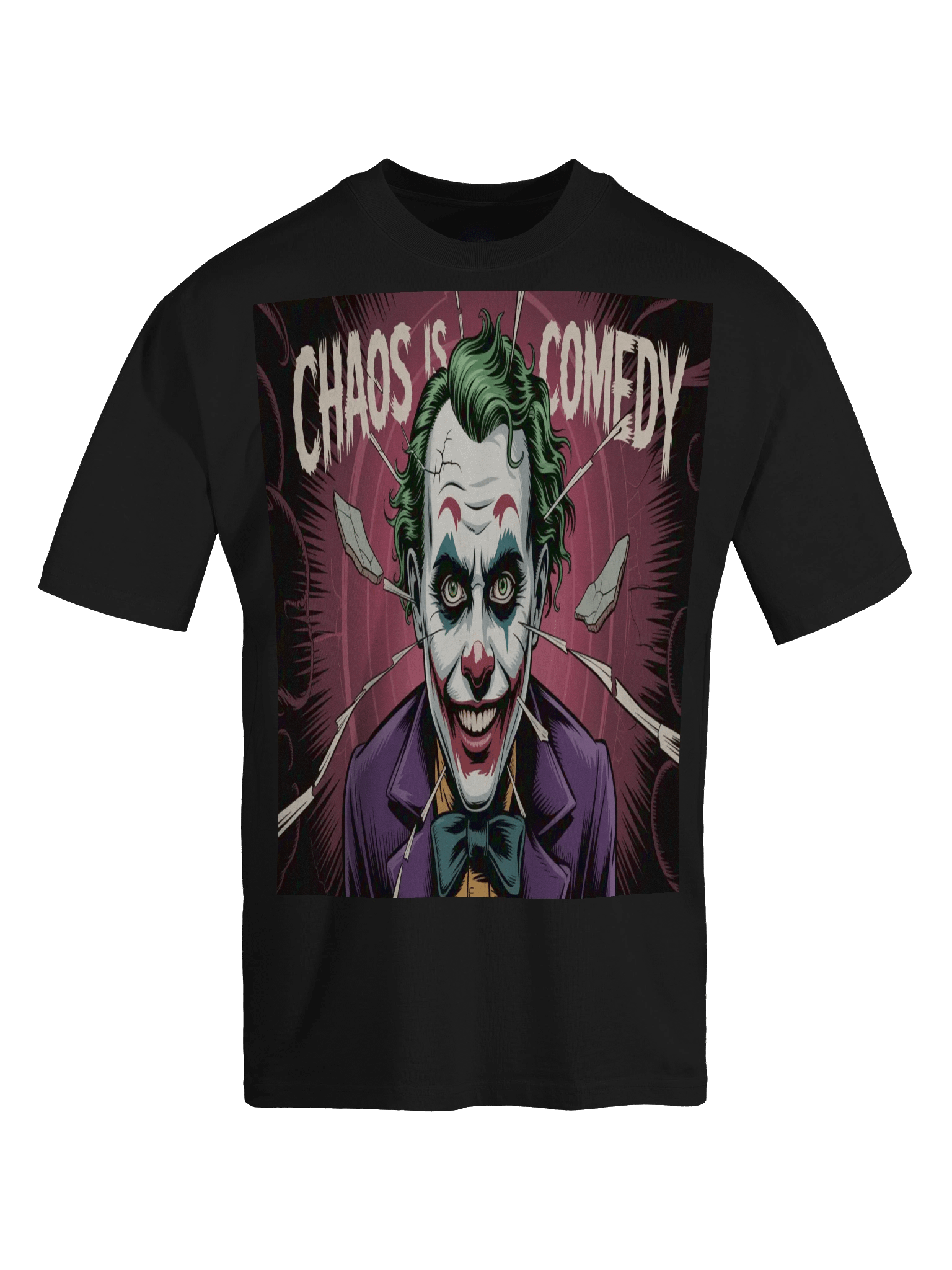 Joker 'Chaos is Comedy' Oversized Faded T-Shirt product image (1)