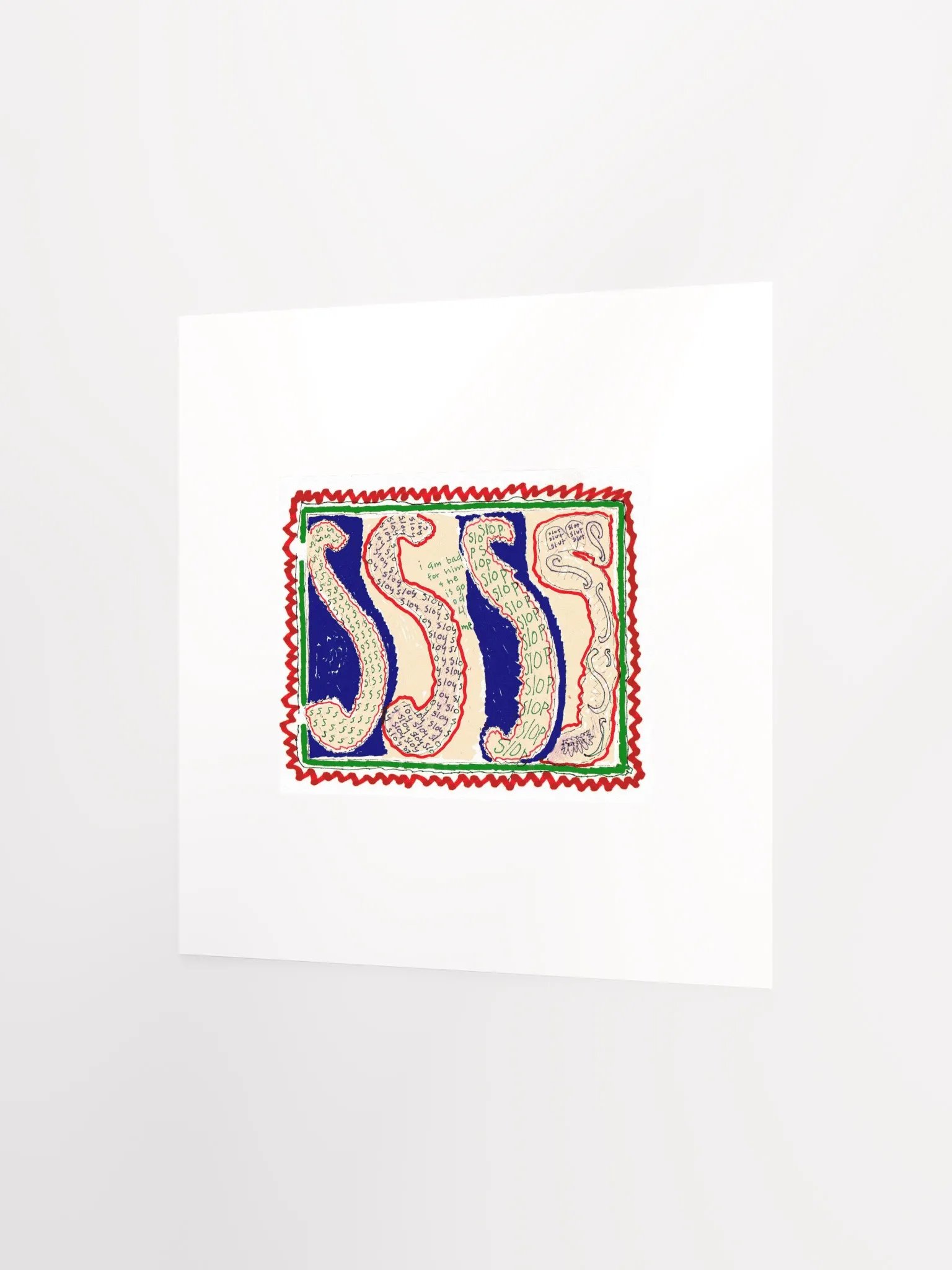 S's in bric brac panel card print product image (5)
