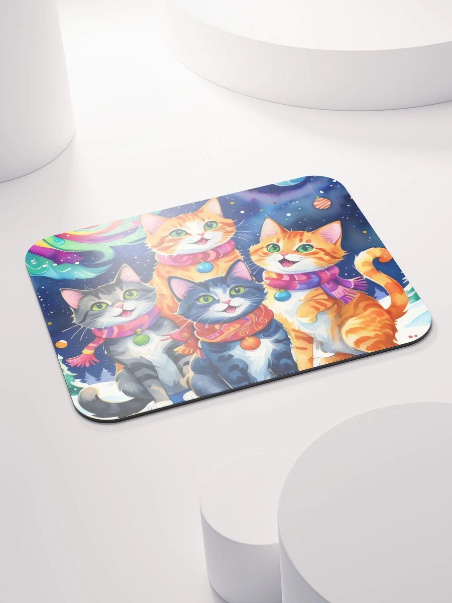 Festive Cats in Scarves Mouse Pad product image (5)