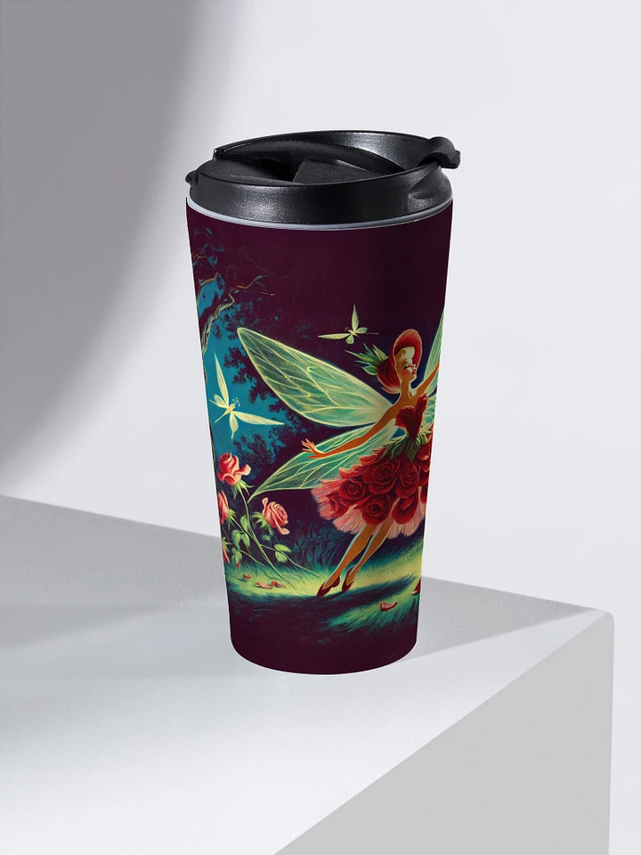 Enchanted Red Rose Fairy Stainless Steel Travel Mug product image (2)