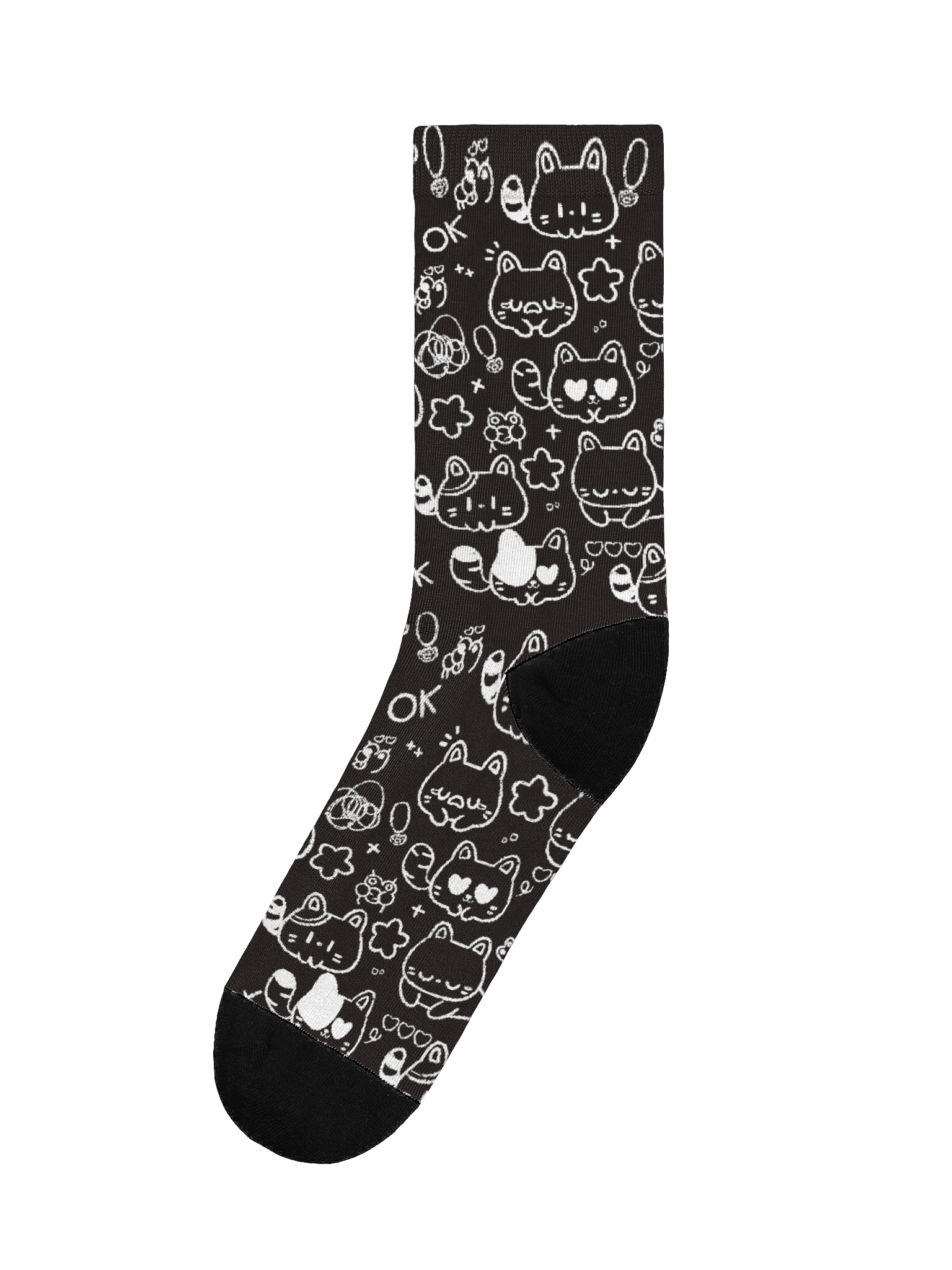 Cute Cat Doodles - Crew Socks product image (1)