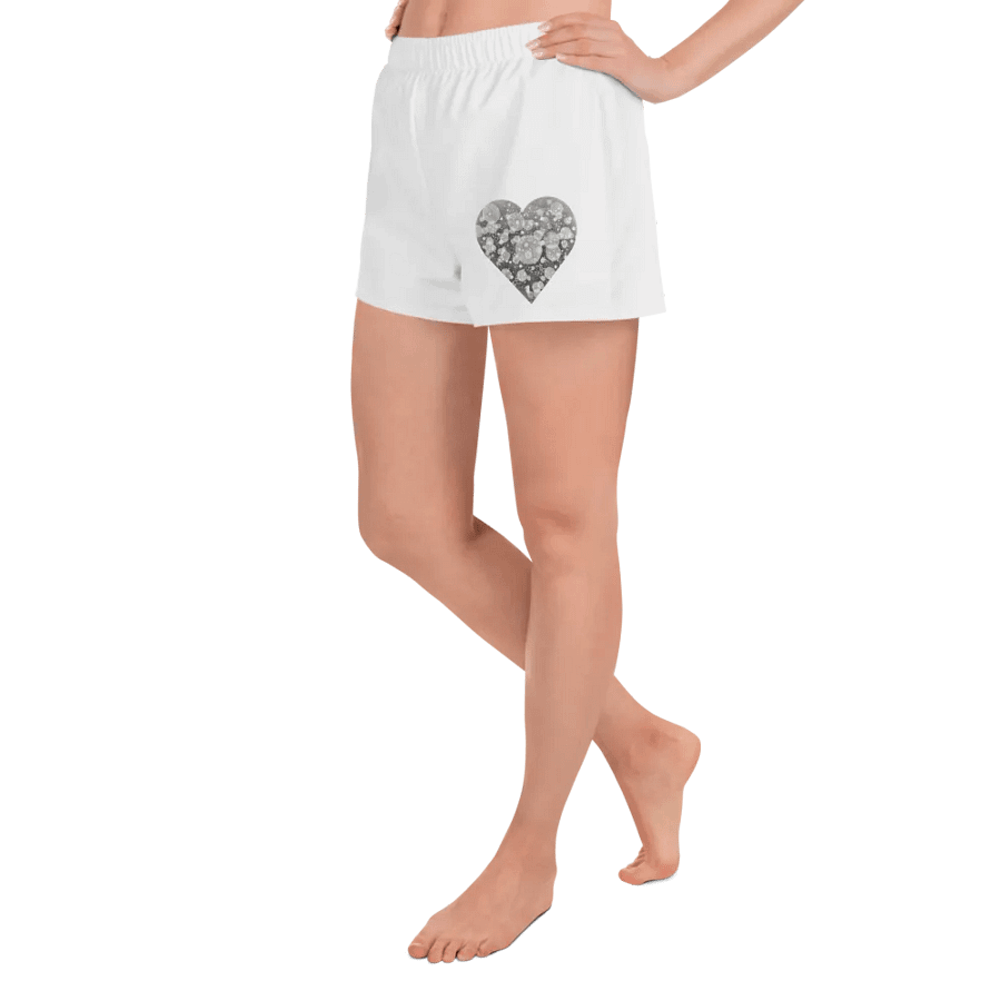 Floral Heart Women's Athletic Short Shorts product image (4)