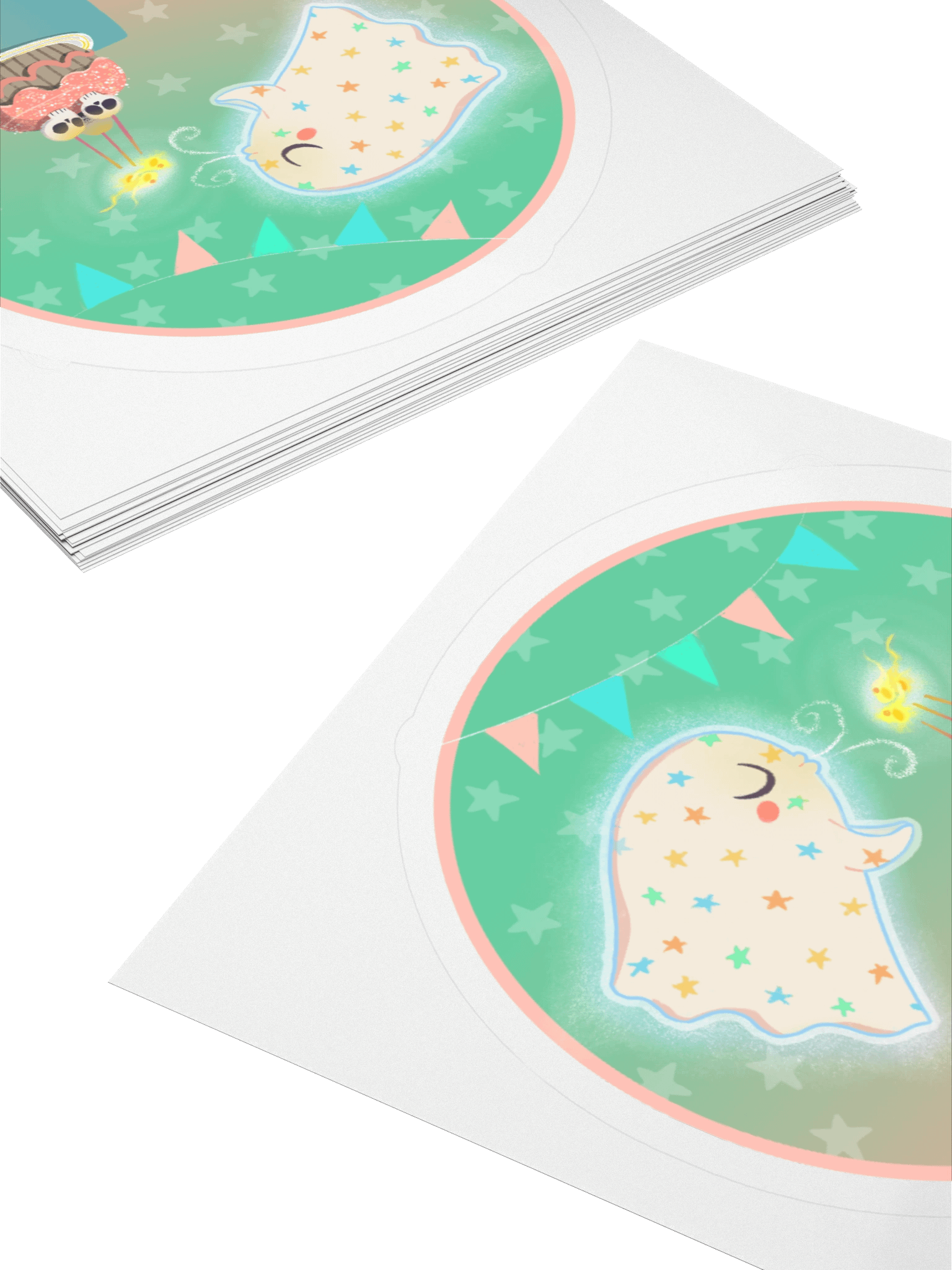 Pastel Little Ghost Birthday Party - Vinyl Sticker product image (4)