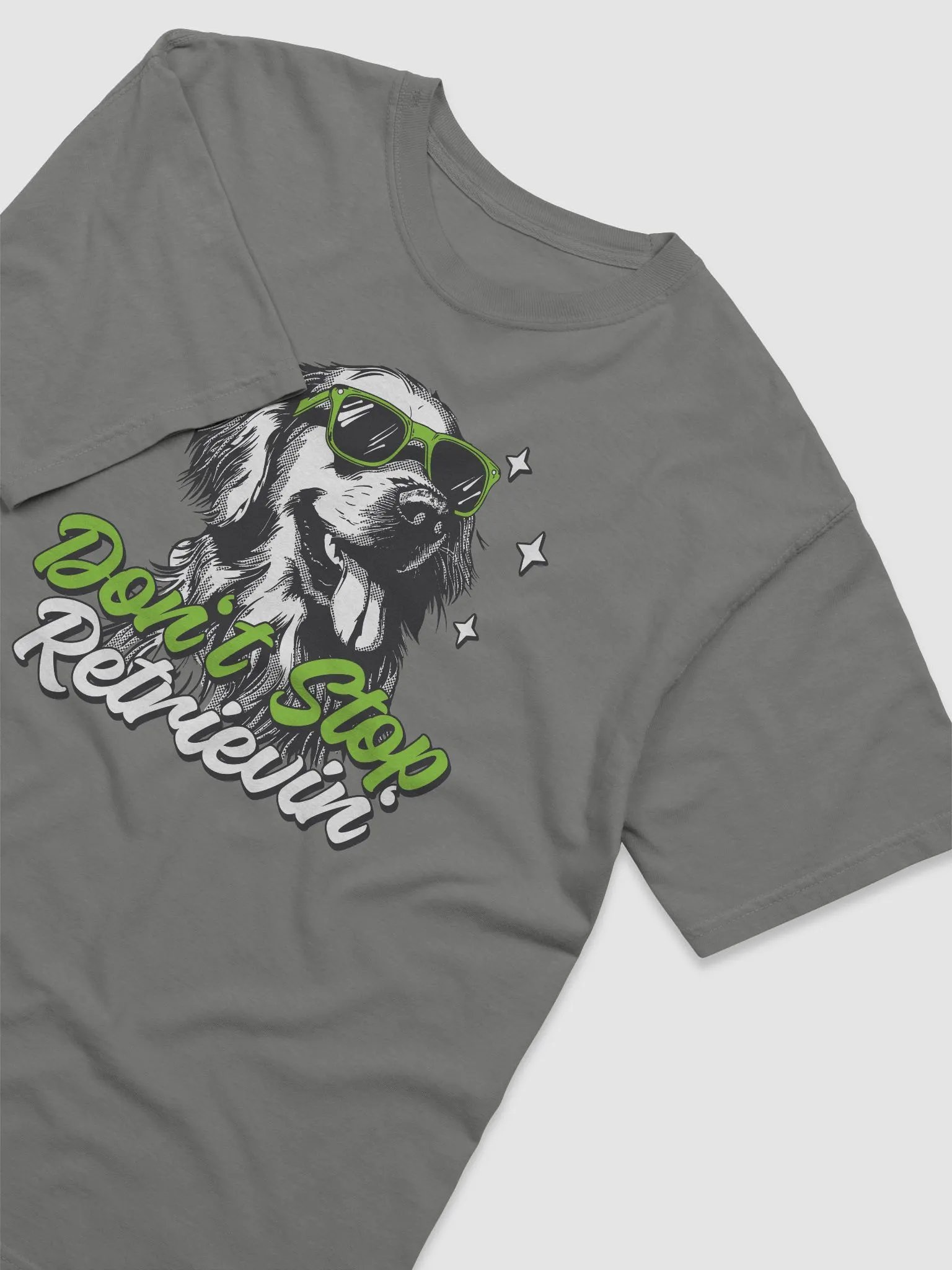 Don't Stop Retrievin' Funny Golden Retriever T-Shirt | Retro Y2K Style Half-Tone Design for Dog Lovers product image (6)