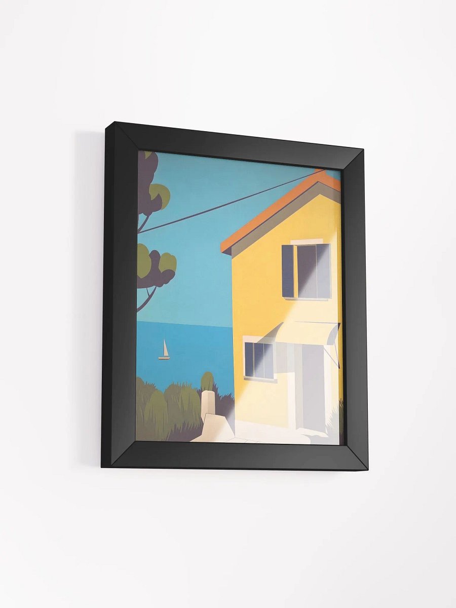 Framed Poster of a Yellow House product image (2)