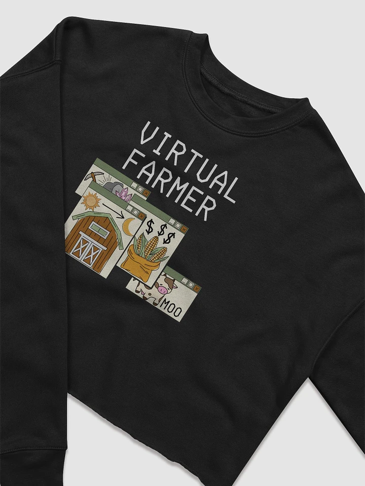 Virtual Farmer Cropped Sweatshirt - White Text product image (1)