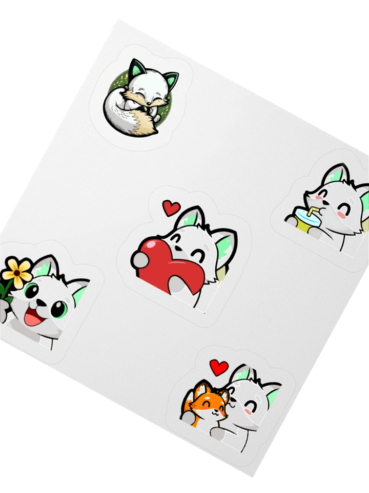 Fox emotes Cut Sticker Set product image (4)
