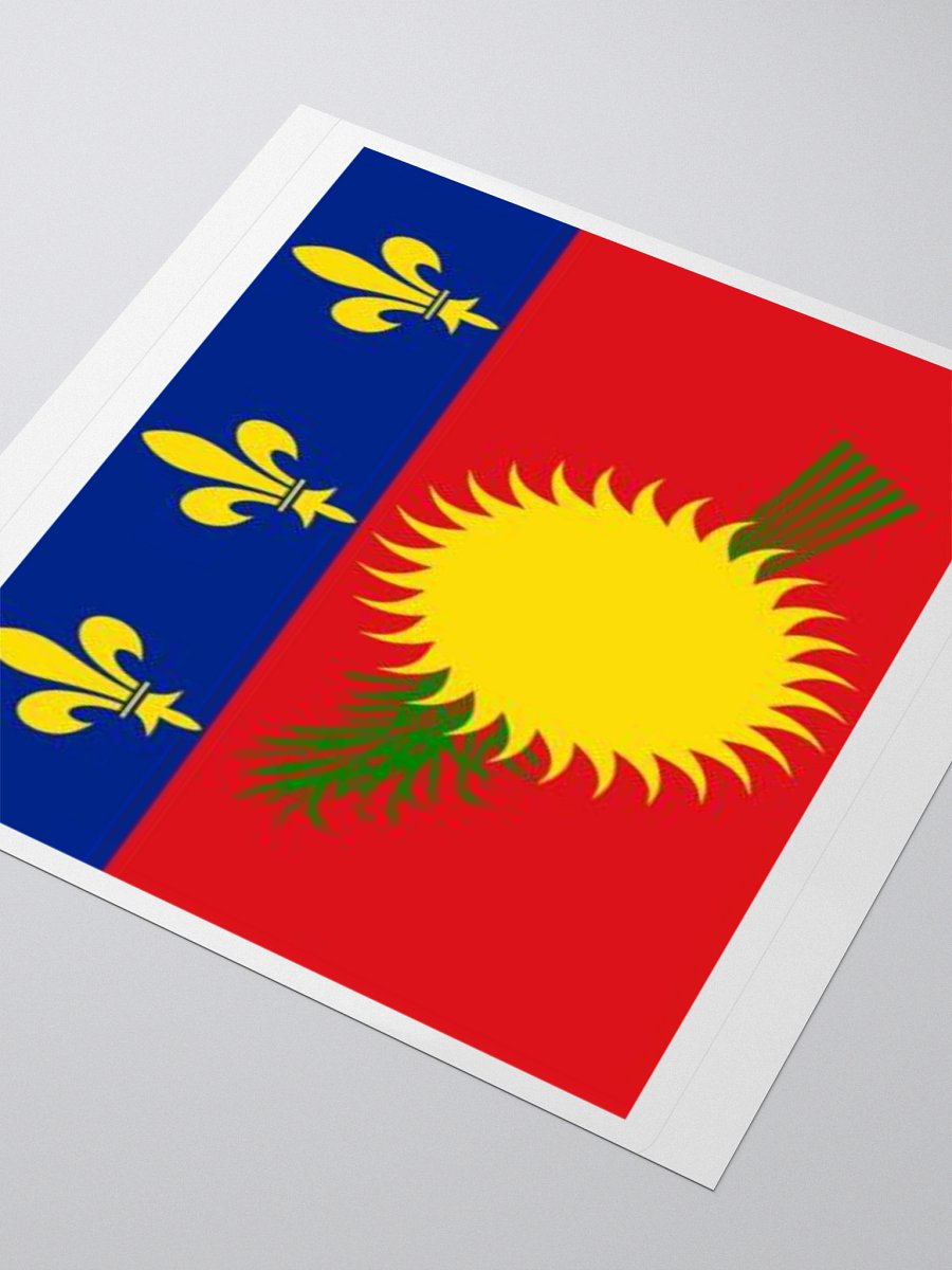 Guadeloupe Flag Sticker | Sun and Bird Design | Durable Vinyl | 3 Sizes product image (7)
