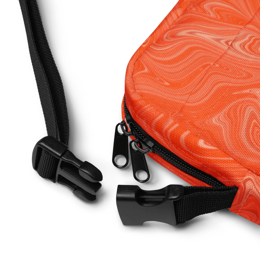 Utility Crossbody Bag - Orange Brown Fluid Swirls product image (9)