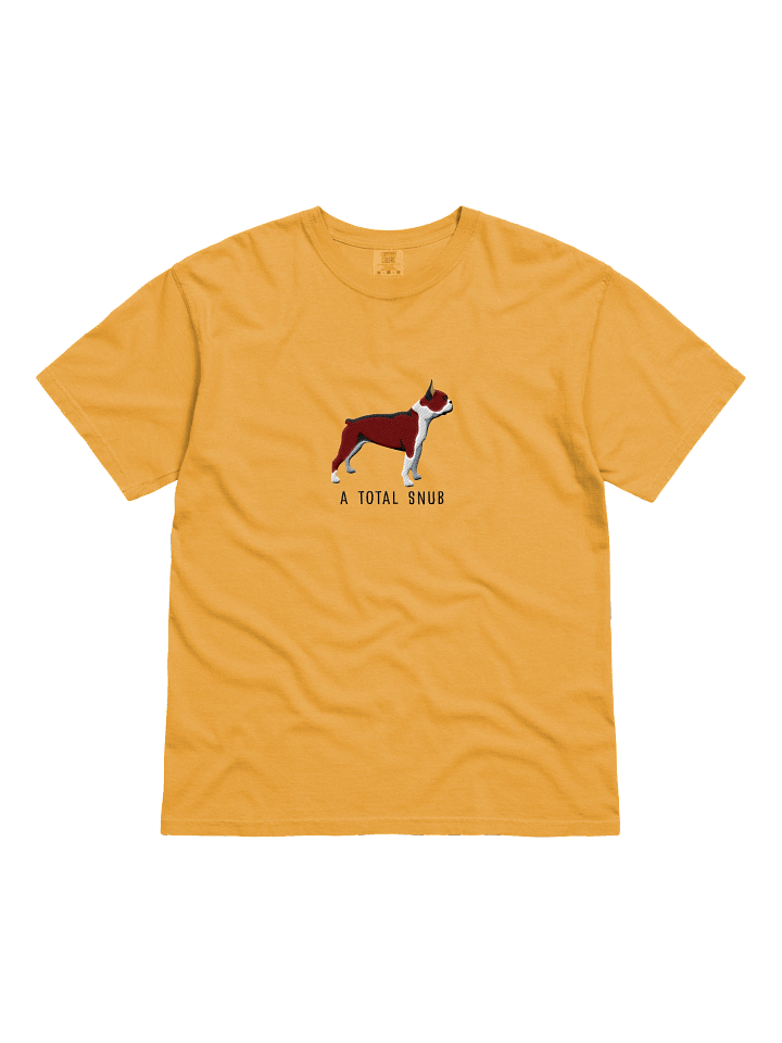 A Total Snub T-Shirt(Embroidered) of a Boston Terrier(Red & White) product image (31)