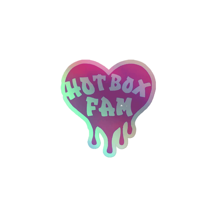 HOT BOX FAM TRANSPARENT BUBBLE GUM PINK LOGO STICKER product image (1)