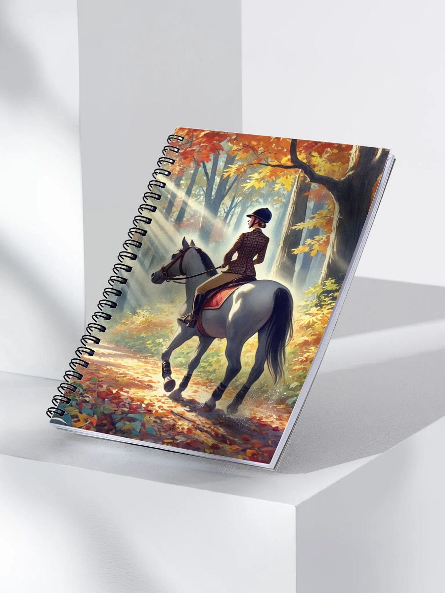 Serene Autumn Forest Horse Ride Spiral Notebook product image (3)